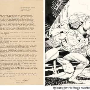 Carta de 3 páginas de Jerry Siegel sobre el Origen de Superman y arte de Jon Bogdanove y Dennis Janke a subasta
