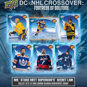 Estrellas del hockey conocen a Superman en “Fortress of Solitude” Upper Deck, un crossover DC x NHL