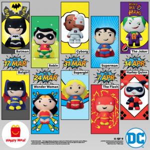Superman aparece entre los Happy Meal Toys DC Super Heroes de McDonalds en Malasia