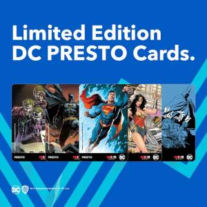 Superman encabeza nuevas tarjetas de personajes de DC de PRESTO en Canada
