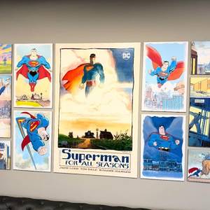 Oficina de producción de James Gunn para “Superman: Legacy” cubierta de imágenes de “Superman For All Seasons”