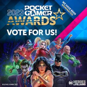 “DC Heroes & Villains” nominado como Mejor Juego Puzzle Móvil en los Pocket Gamer Awards 2023